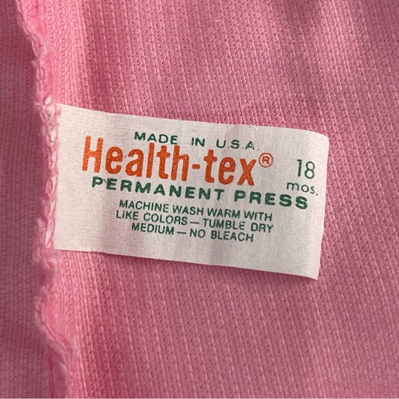 Vintage Healthtex Pink Corduroy Bunny Butterfly Romper Made in USA 18 months - Picture 10 of 14